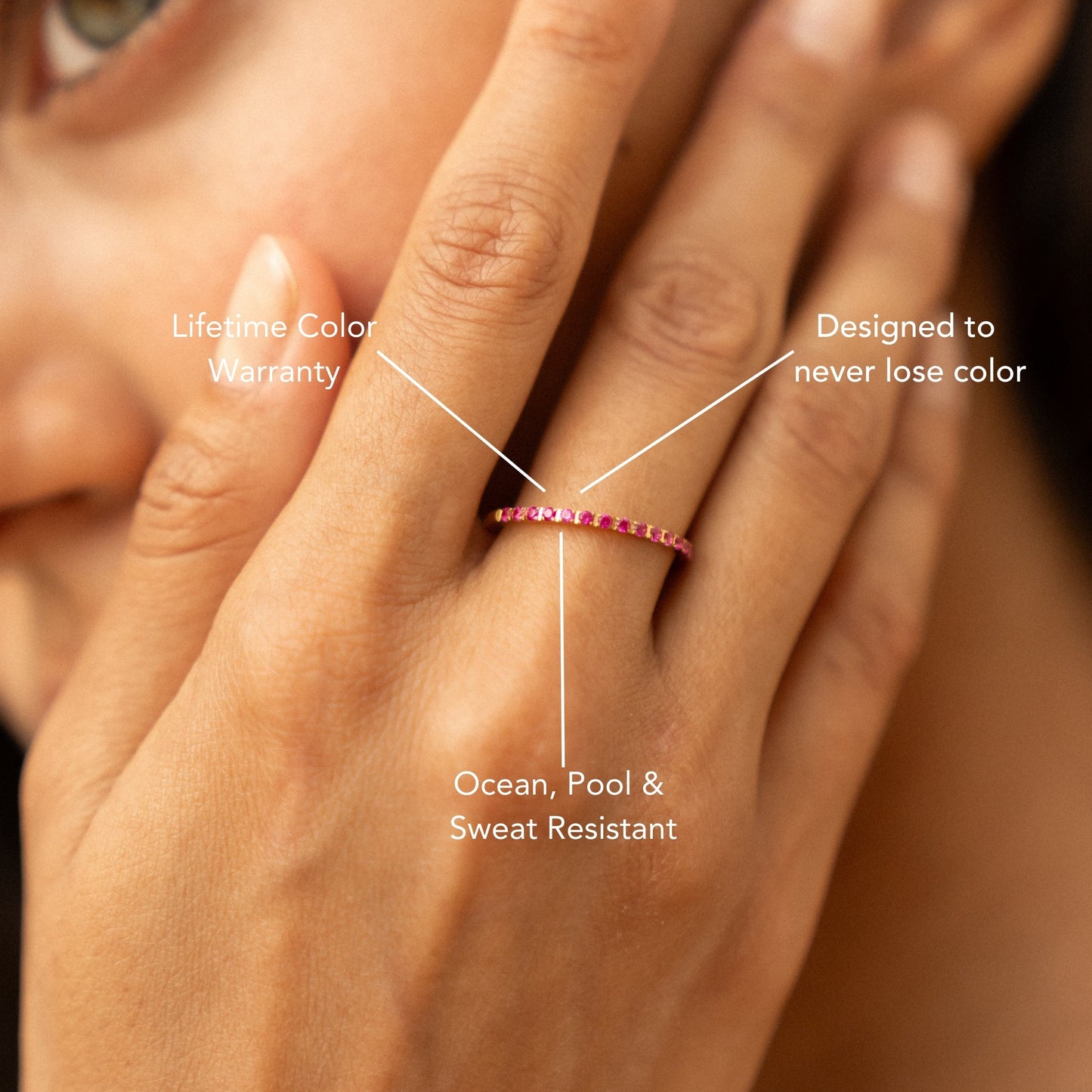 „Bordeaux“ dünner Ring