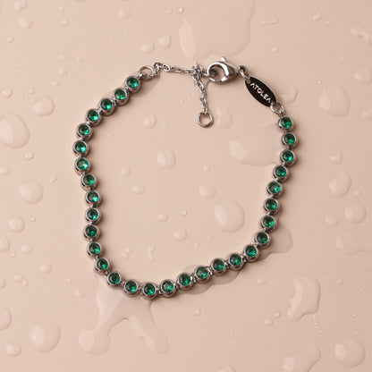 Grünes Tennisarmband